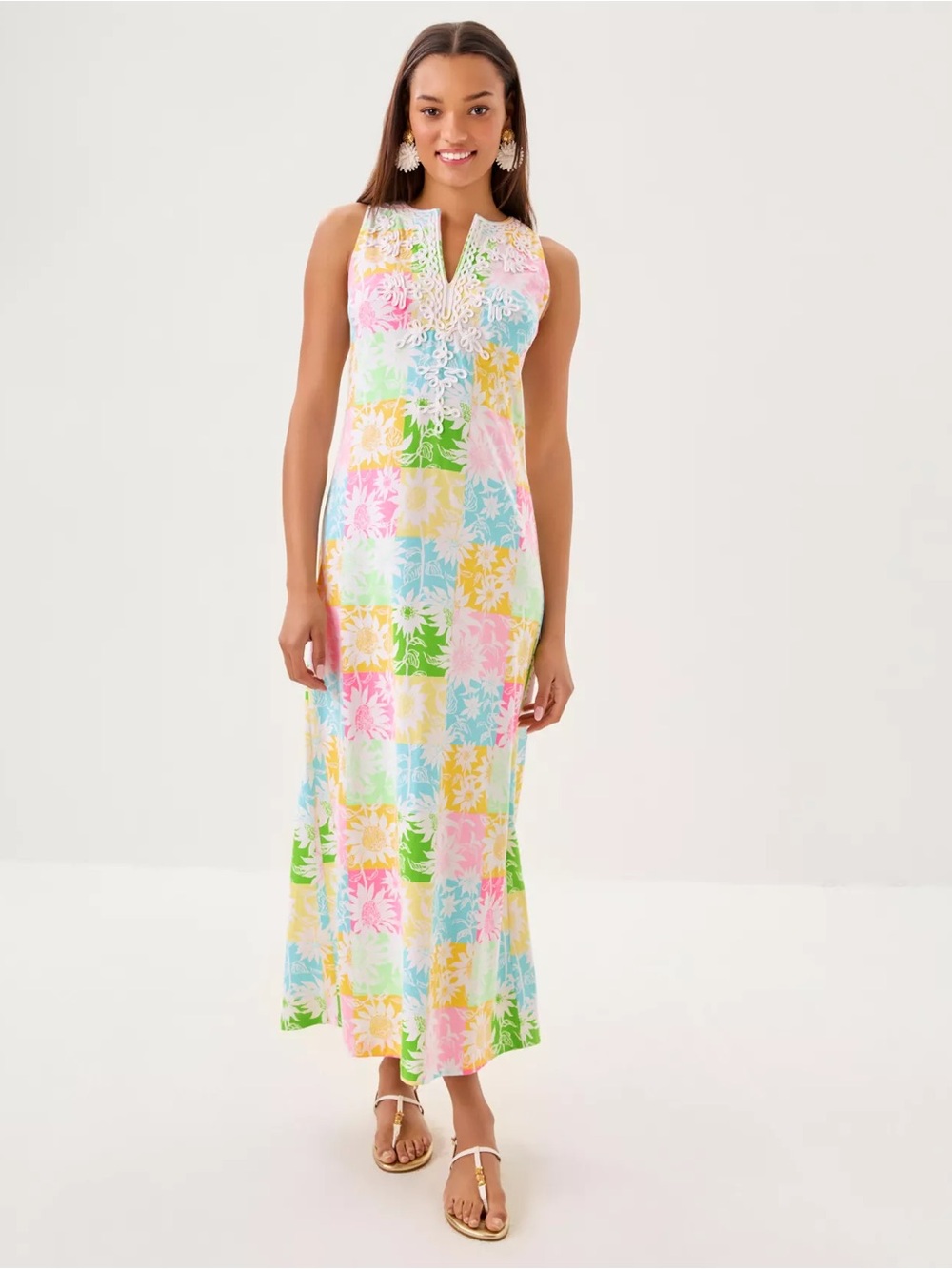 NWOT Lilly Pulitzer Raina Maxi Dress - Multi Via Sunny Sunflowers